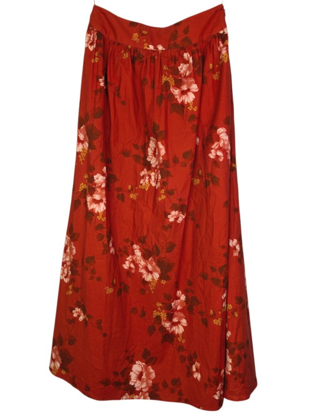 Reformation Amor Two Piece Set Coral Bloom Orange Floral Top Skirt Size 4 - Picture 8 of 13